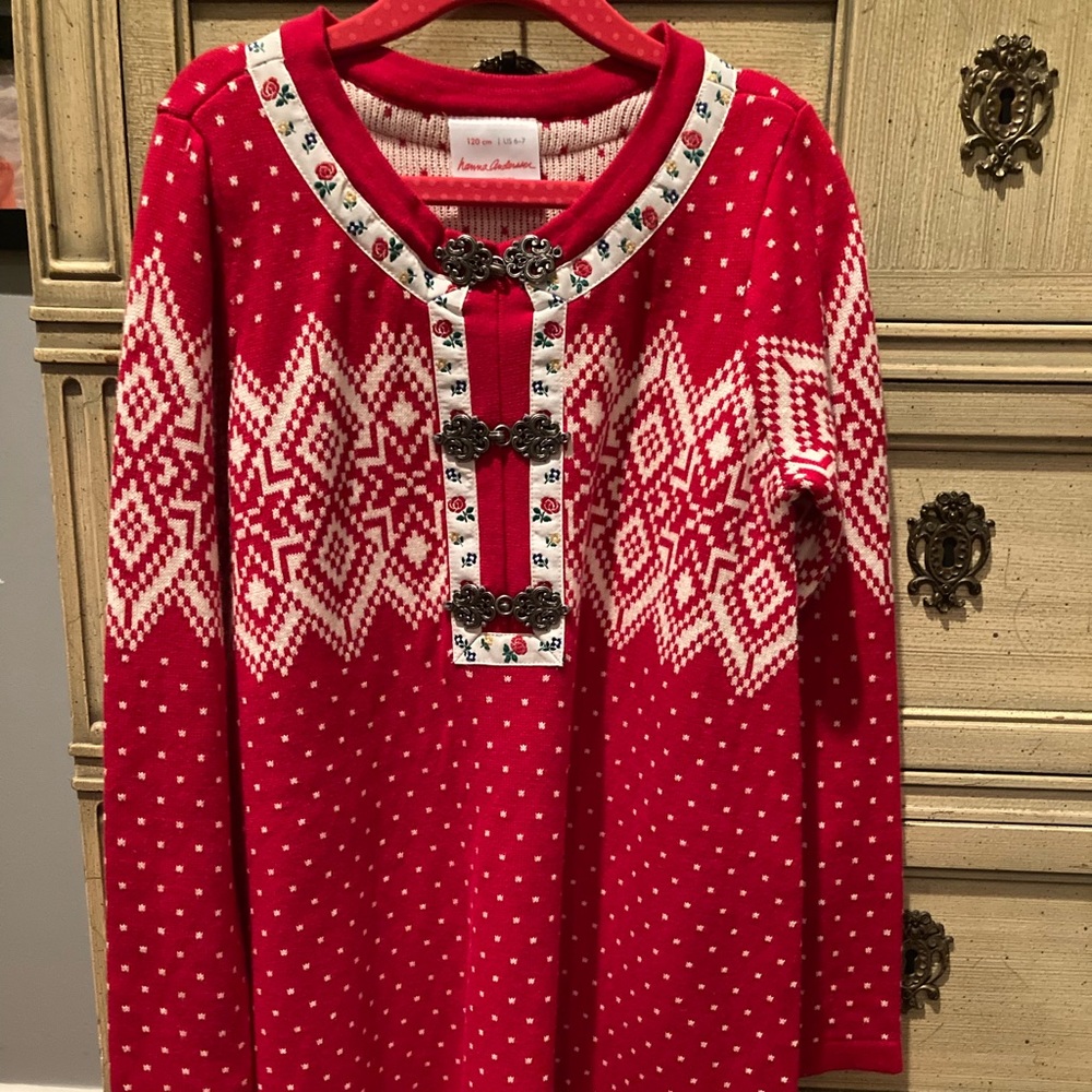 Hanna Anderrson girls Christmas sweater dress